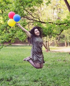 People in nature balloon facial expression grass Photo