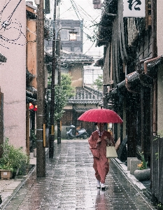 傘 街 市街地
 路地 写真