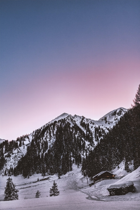 Snow mountain sky mountainous landforms