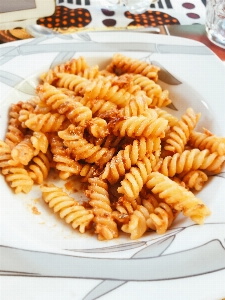 Food cuisine fusilli rotini Photo