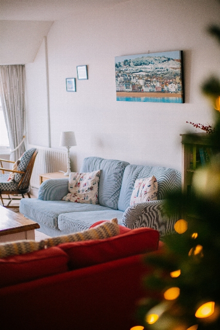 Living room blue home