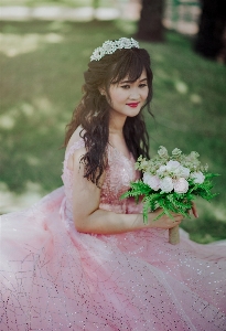 Bride hair headpiece photograph Photo