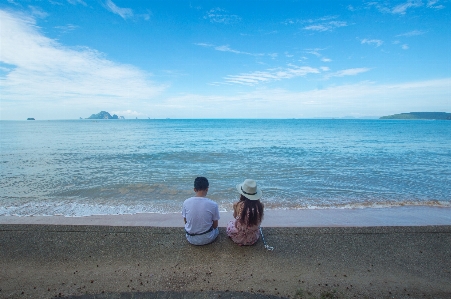 Sky beach sea ocean Photo