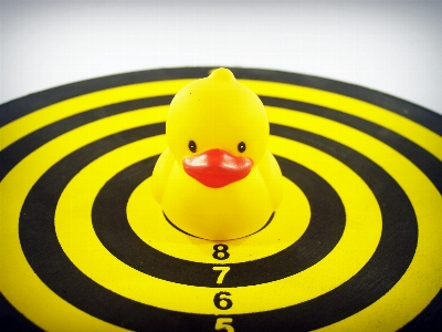 Yellow rubber ducky smiley circle Photo