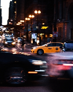 Yellow automotive design night vehicle Photo