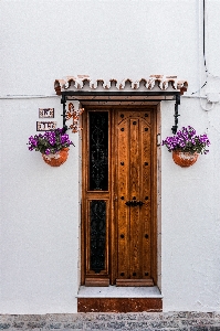 Door wall pink window Photo