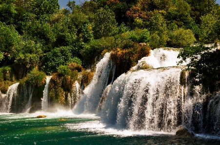 Waterfall water resources body of natural landscape Photo