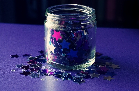 Purple violet mason jar plant Photo