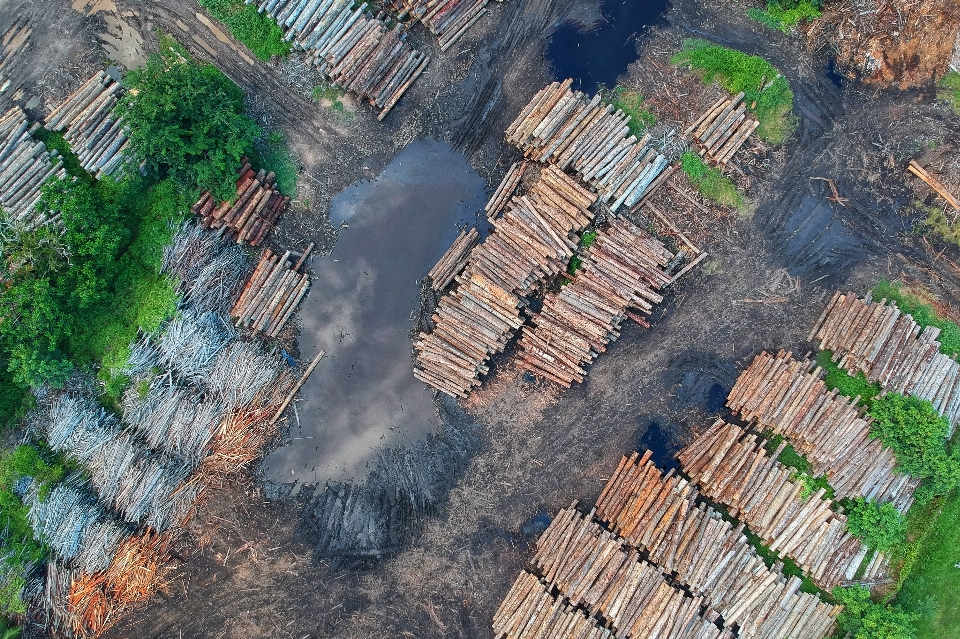 Aerial photography bird's eye view soil