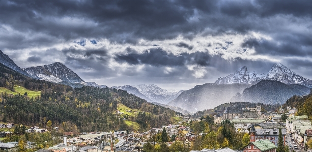 Mountainous landforms mountain range sky Photo