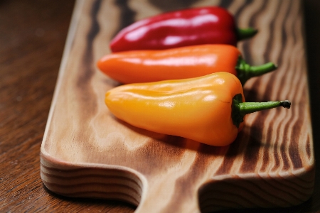 Food bell peppers and chili pepper habanero Photo