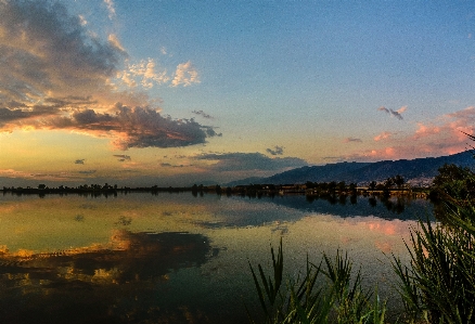 Sky body of water reflection nature Photo