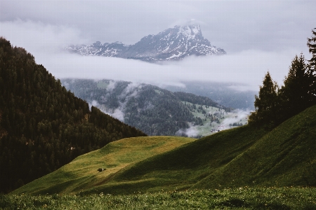 Mountainous landforms mountain highland nature Photo