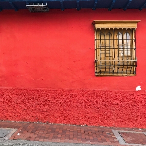 Red wall brick orange Photo