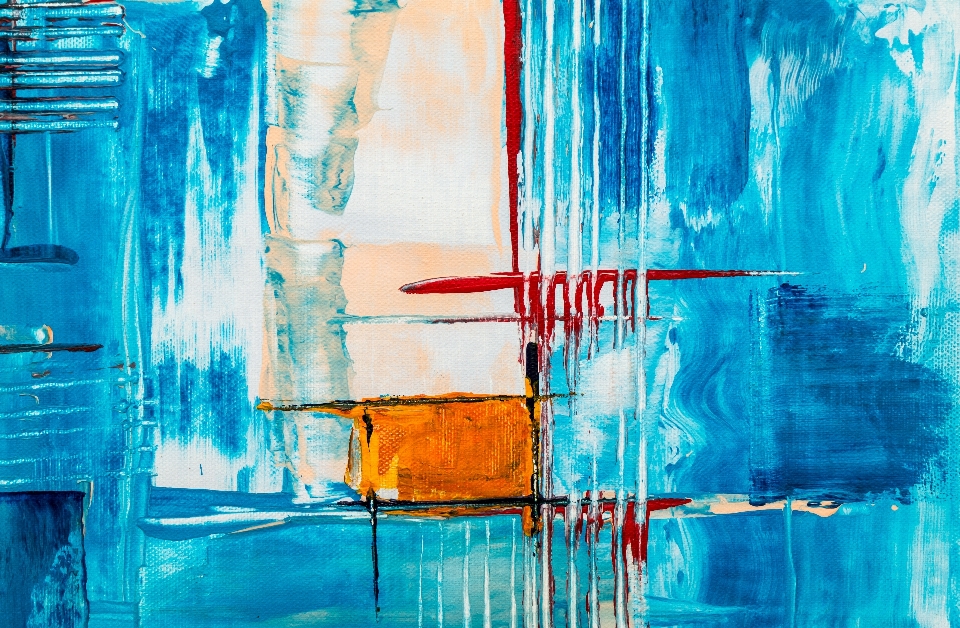 Blue turquoise modern art water