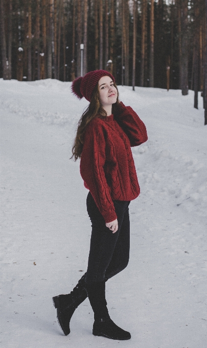 Neige hiver rouge vêtements