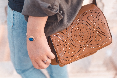 Leather brown tan orange Photo