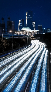 Blue metropolitan area urban night Photo