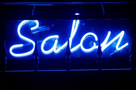 Neon sign text light Photo