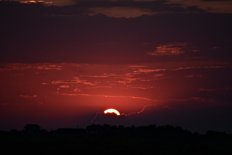 Himmel wolke sonnenuntergang nachglühen
