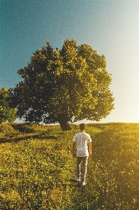 People in nature photograph yellow Photo