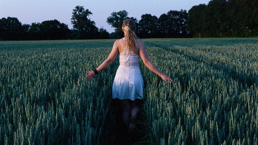 People in nature field beauty grass Photo