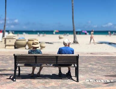 Beach vacation furniture bench Photo