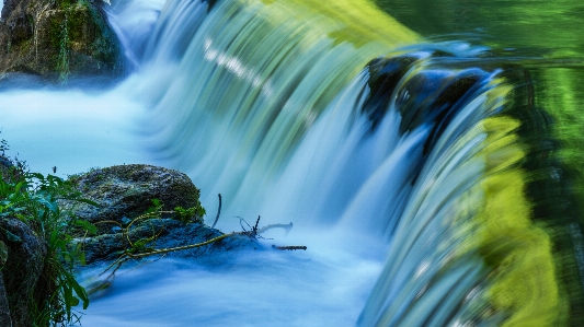 Waterfall water resources body of natural landscape Photo