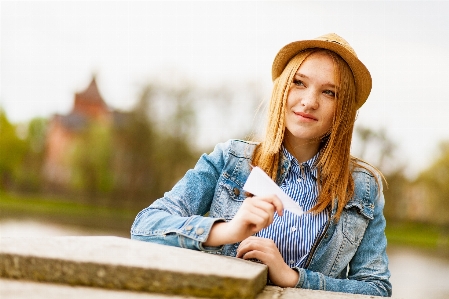 People in nature sitting beauty skin Photo