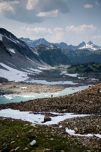 Mountainous landforms mountain highland nature Photo