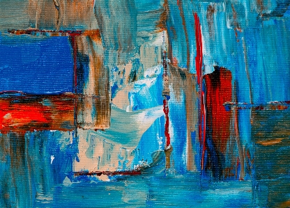 Blue painting modern art water Photo