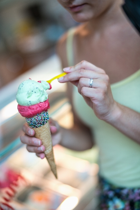 Child frozen dessert food sprinkles