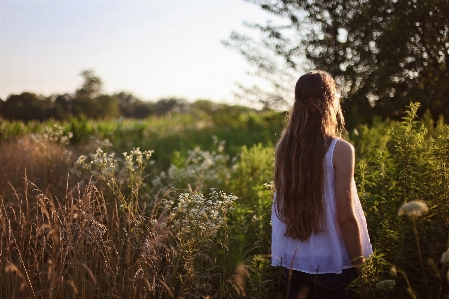 Hair people in nature photograph Photo