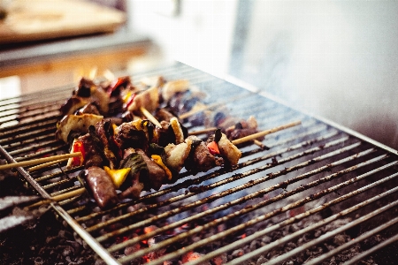 Barbecue grilling food sate kambing Photo