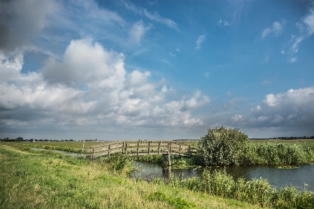 Natural landscape sky cloud grassland Photo