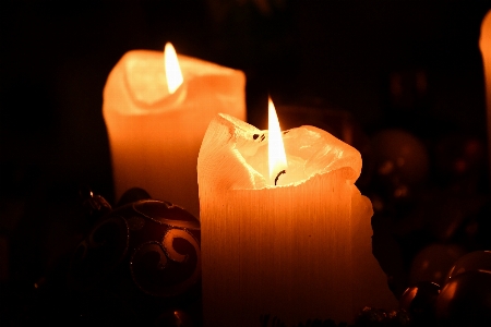 Candle lighting flame wax Photo