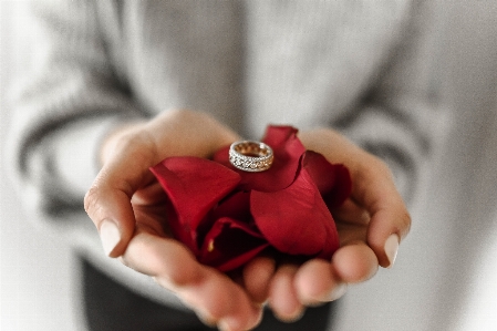 Ring red engagement wedding Photo