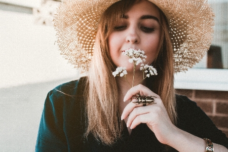 Hair face skin lip Photo