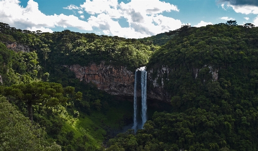 Waterfall natural landscape water resources body of Photo