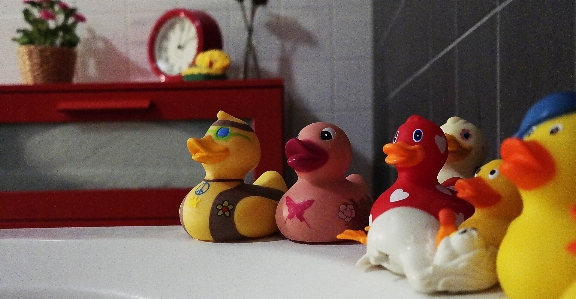 Toy figurine duck rubber ducky Photo