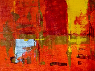 Red modern art orange painting Photo