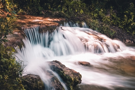 Waterfall water resources body of natural landscape Photo