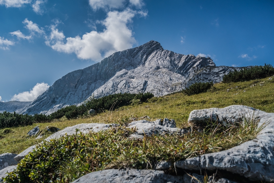 Mountainous landforms mountain range sky