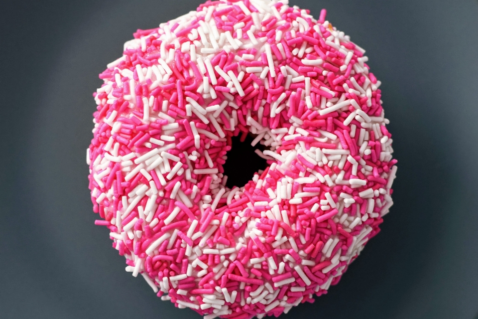 Pink doughnut sprinkles magenta