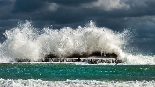 Wave wind sea ocean Photo