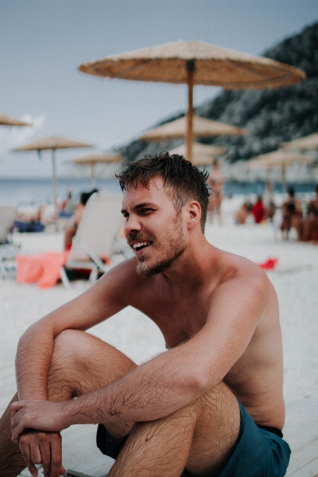 Barechested chest hair vacation summer