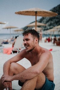 Barechested chest hair vacation summer Photo