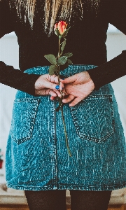 Blue turquoise waist denim Photo