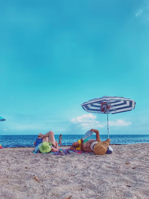 Beach blue sky turquoise