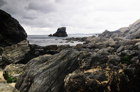 Coast rock sea shore Photo